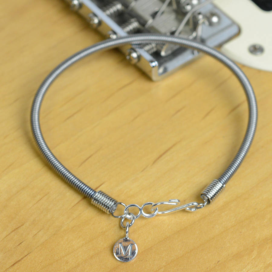 Guitar String Bracelet
 Recycled Bass Guitar String Bracelet By Bobby Rocks