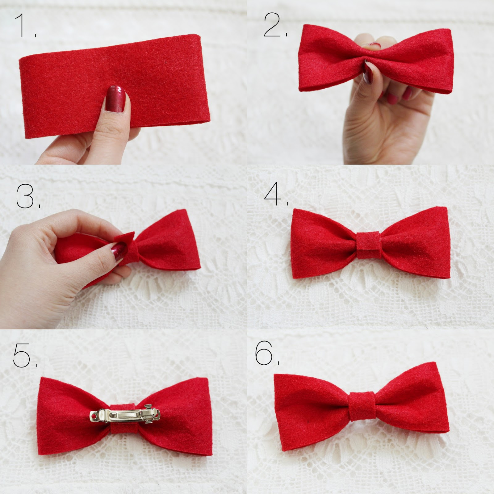 Hair Bow DIY
 Little Red Bowtalk DIY Felt Hair Bow