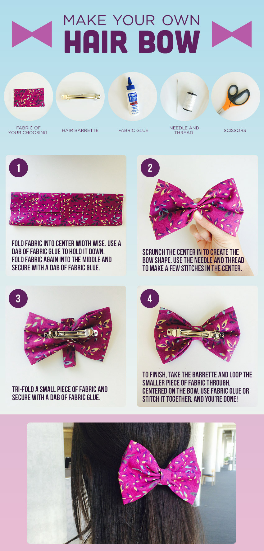 Hair Bow DIY
 DIY Make Your Own Hair Bow