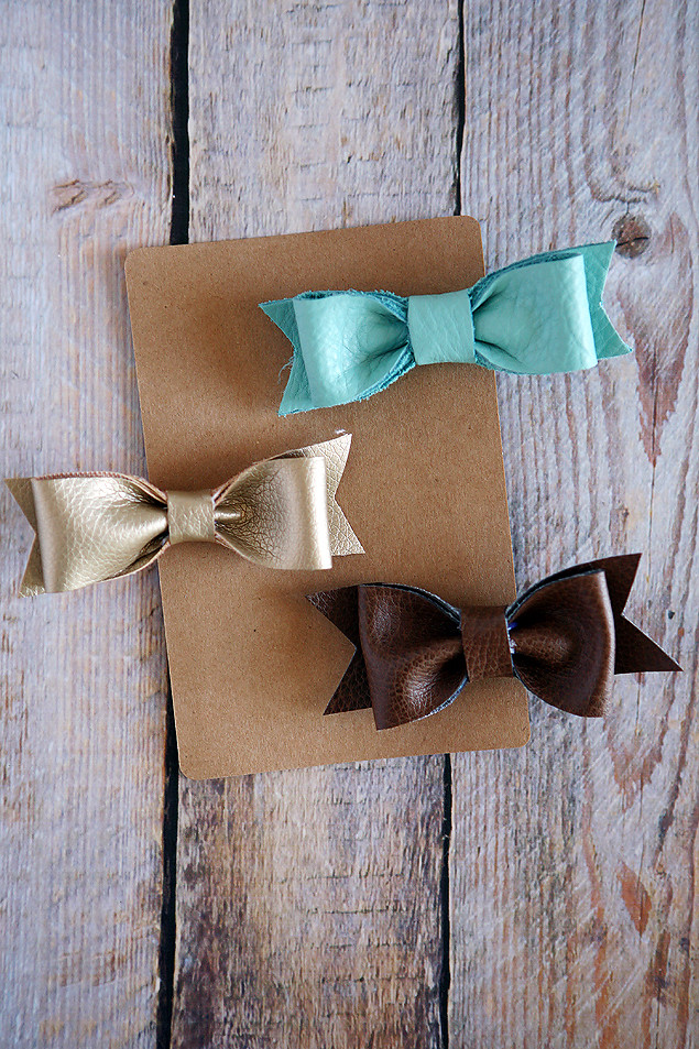 Hair Bow DIY
 DIY Leather Hair Bows