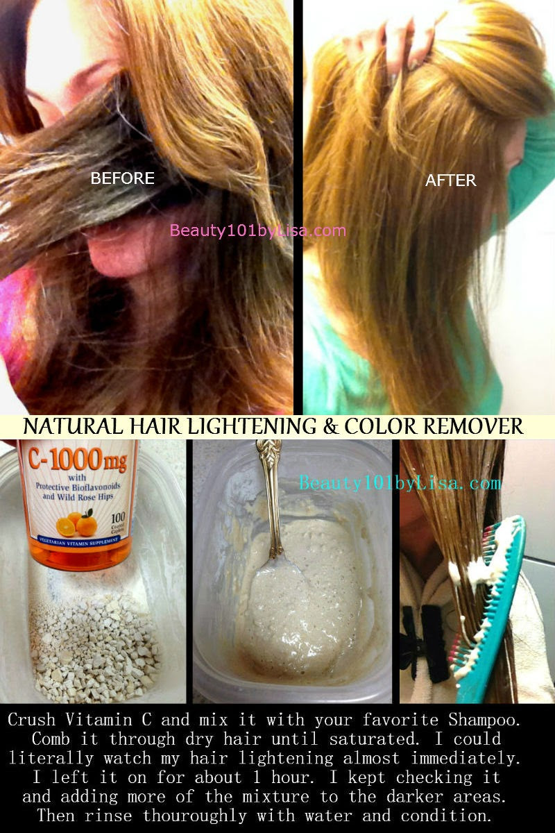 Hair Dye Remover DIY
 BEAUTY101BYLISA DIY At Home NATURAL HAIR LIGHTENING