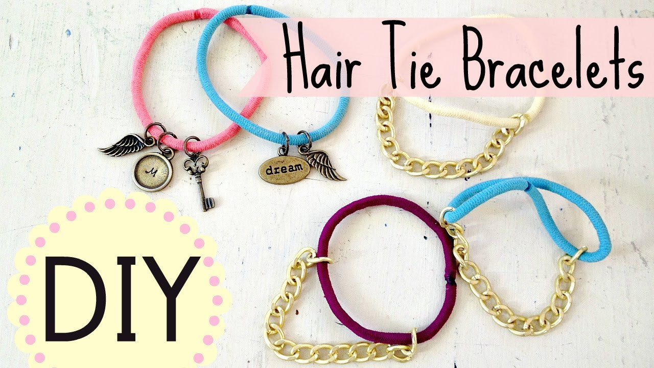 Hair Tie Bracelet Diy
 DIY Hair Tie Bracelets EASY by Michele Baratta