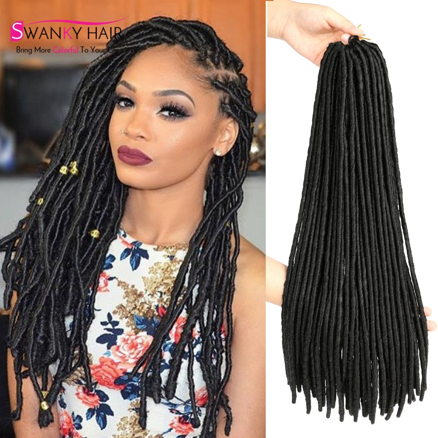 Hairstyles For Crochet Faux Locs
 18 inch faux locs crochet braids hair extension synthetic