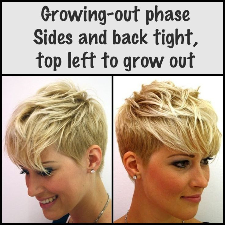 Hairstyles While Growing Out Short Hair
 1000 images about e hand hair Do s on Pinterest
