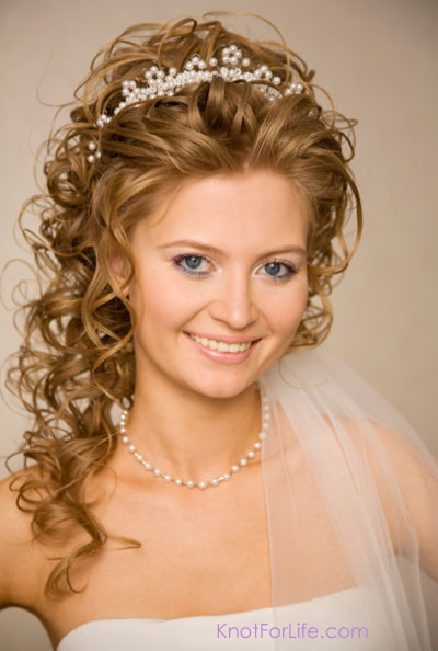 Hairstyles With Tiaras For Brides
 Long Wedding Hairstyles with Veils and Tiaras Knot For Life