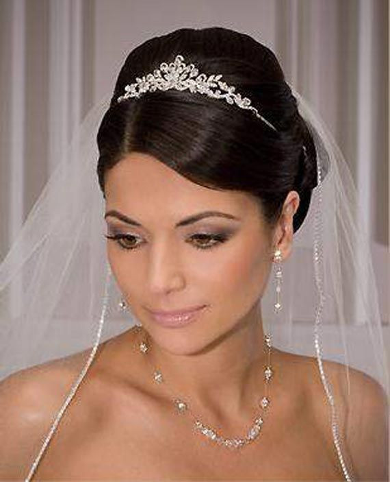 Hairstyles With Tiaras For Brides
 66 best Tiara Hairstyles images on Pinterest