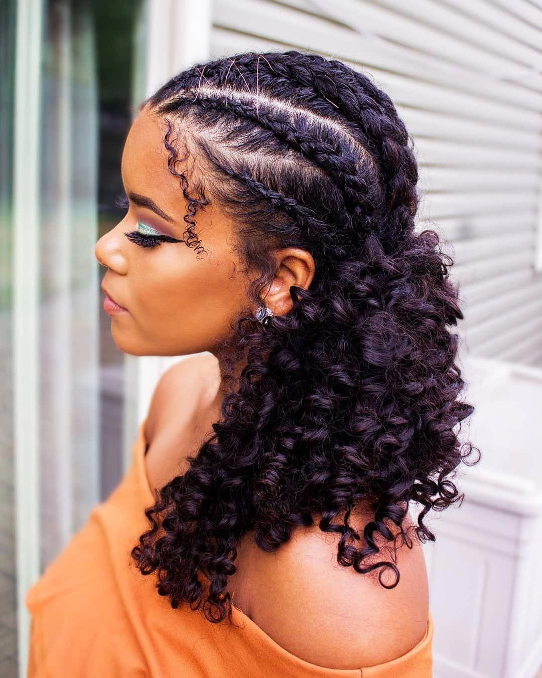Half Braided Hairstyles
 35 Natural Braided Hairstyles Without Weave