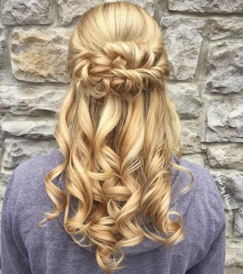 Half Up Curly Hairstyles
 50 Half Up Half Down Hairstyles for Everyday and Party Looks