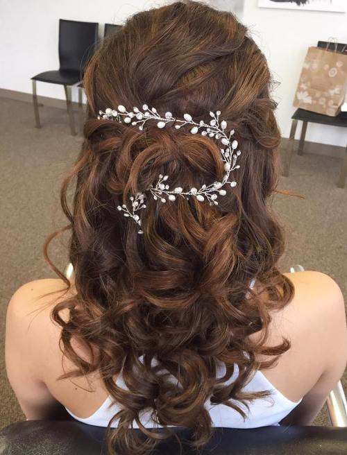 Half Updo Curly Hairstyles
 Half Up Half Down Wedding Hairstyles – 50 Stylish Ideas
