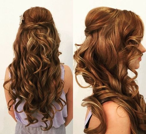 Half Updo Long Hairstyles
 50 Half Up Half Down Hairstyles for Everyday and Party Looks