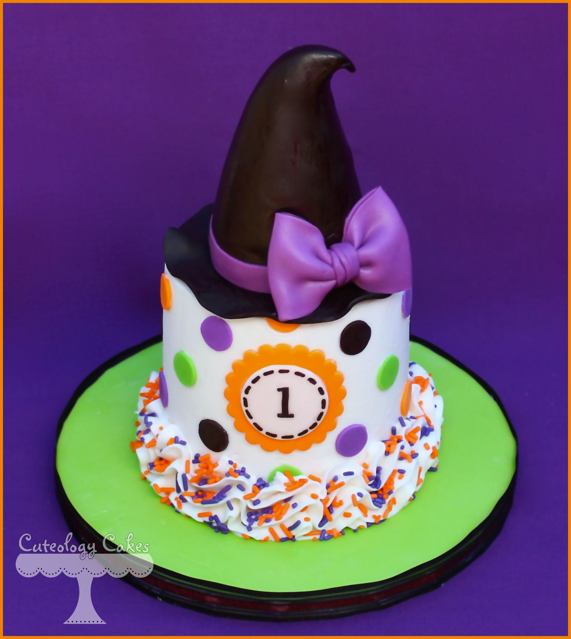 Halloween 1St Birthday Party Ideas
 Halloween Witch themed smash cake i love