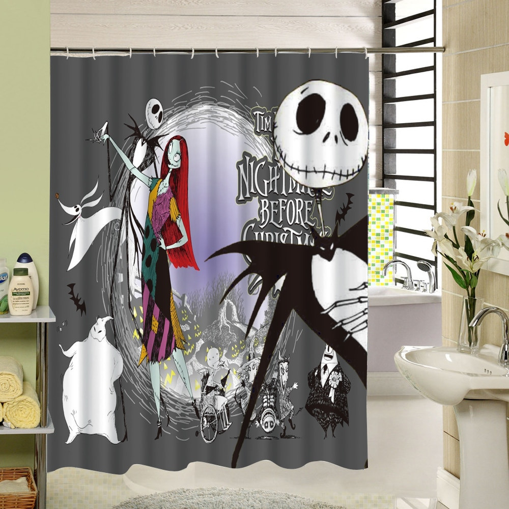 Halloween Bathroom Set
 Waterproof 3D Halloween Shower Curtain Nightmare Before