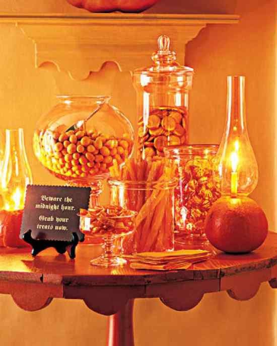 Halloween Candy Table
 55 Halloween Party Decorating Ideas