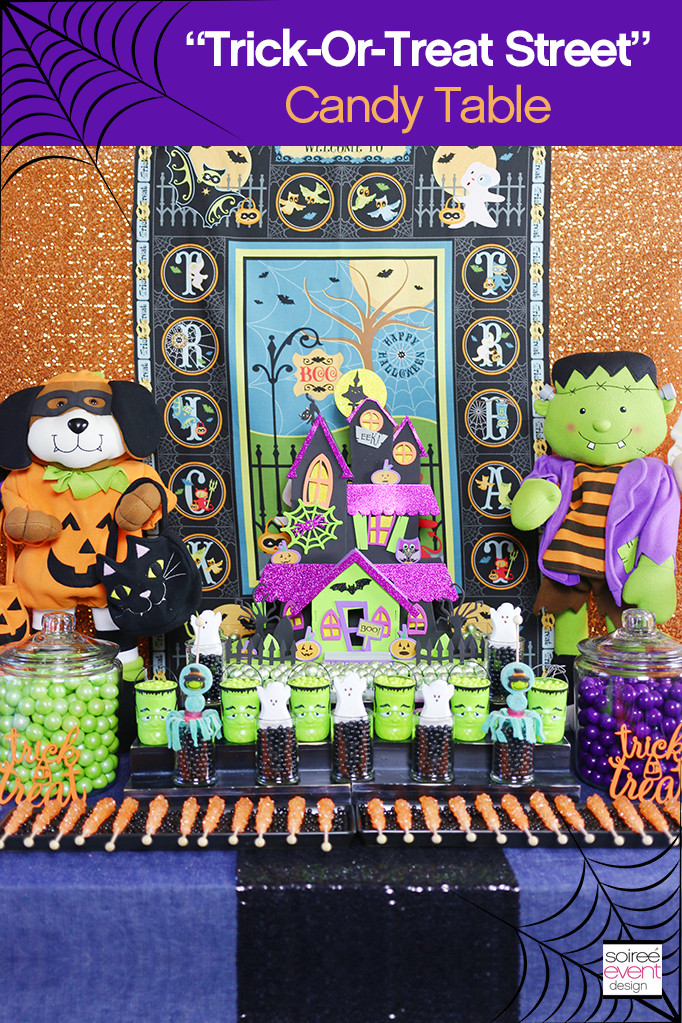 Halloween Candy Table
 How to Setup a Trick or Treat Halloween Candy Table