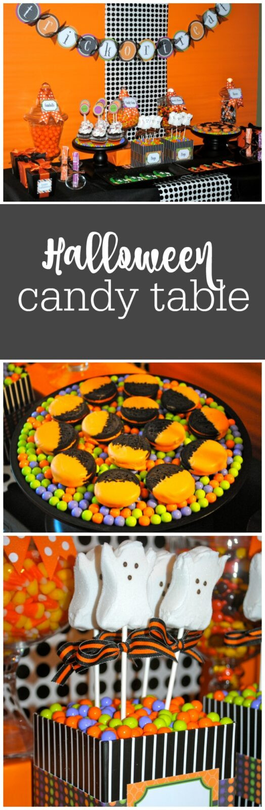 Halloween Candy Table
 My Parties Sweet Not Spooky Halloween Party Part 1