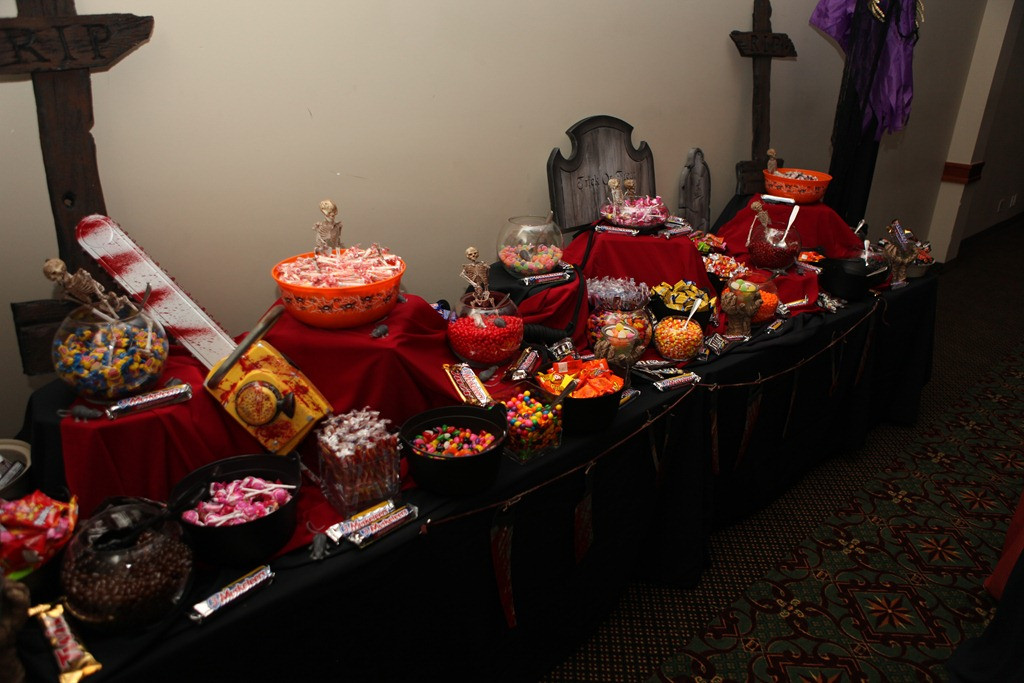 Halloween Candy Table
 This Calls For…A Halloween Wedding