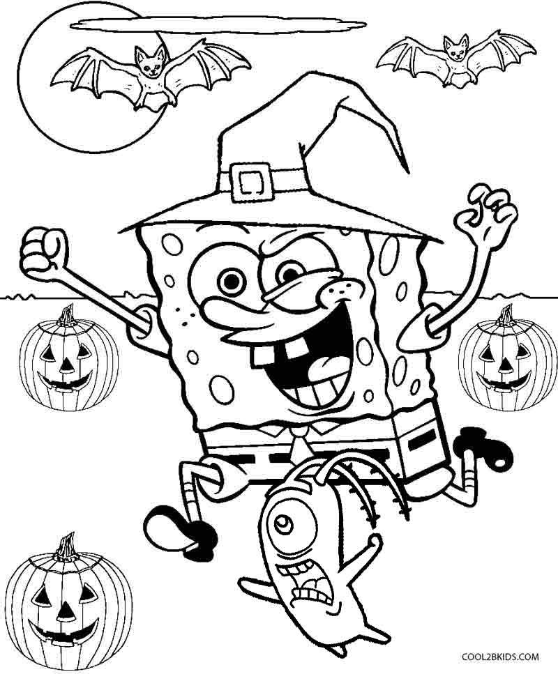 Halloween Coloring Pages Printable Free
 Printable Spongebob Coloring Pages For Kids