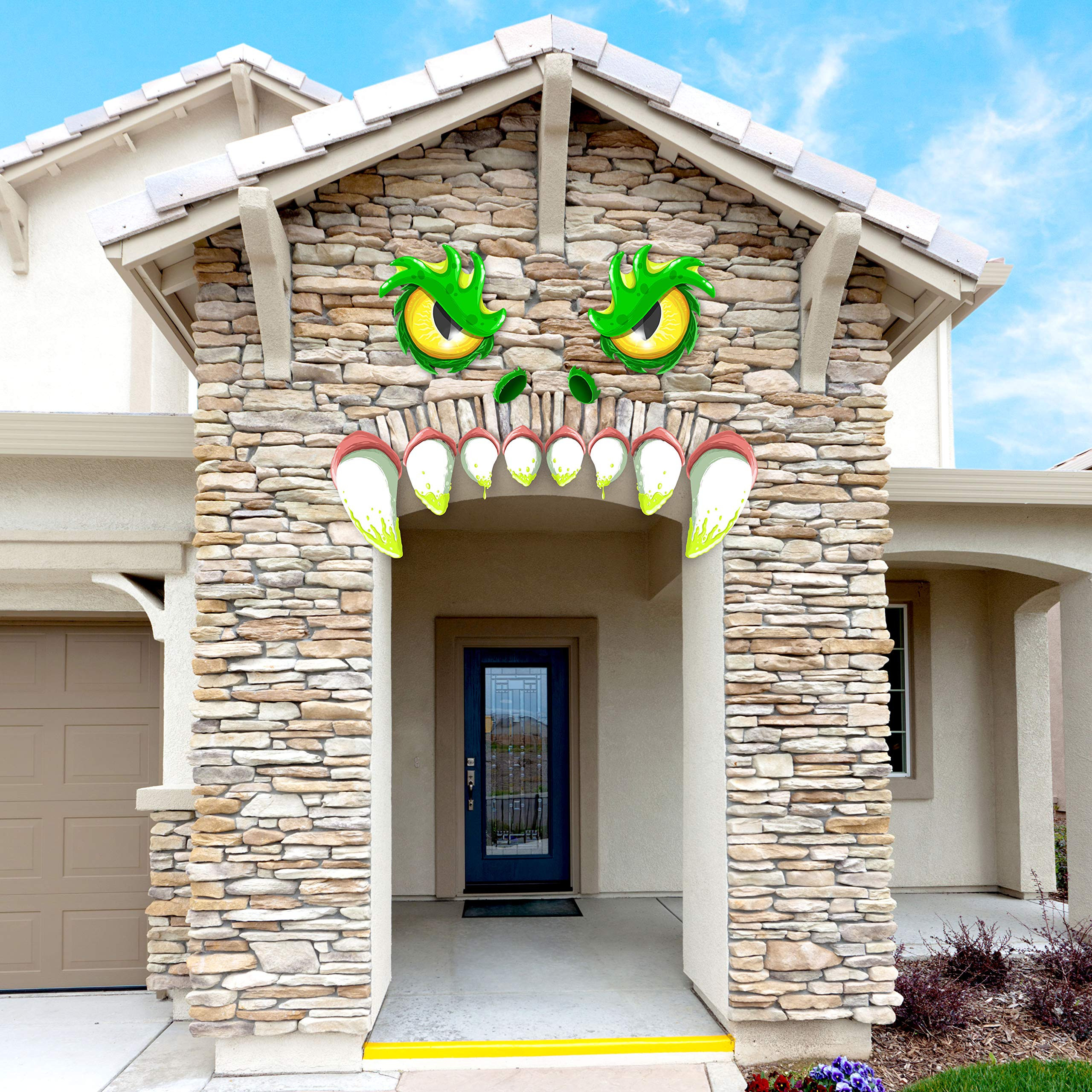 Halloween Garage Door Decals
 JOYIN Monster Face Halloween Archway Garage Door