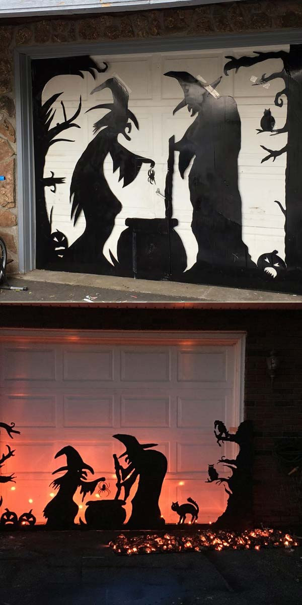 Halloween Garage Door Decals
 38 Cool and Cheap DIY Halloween Projects Will Give Your