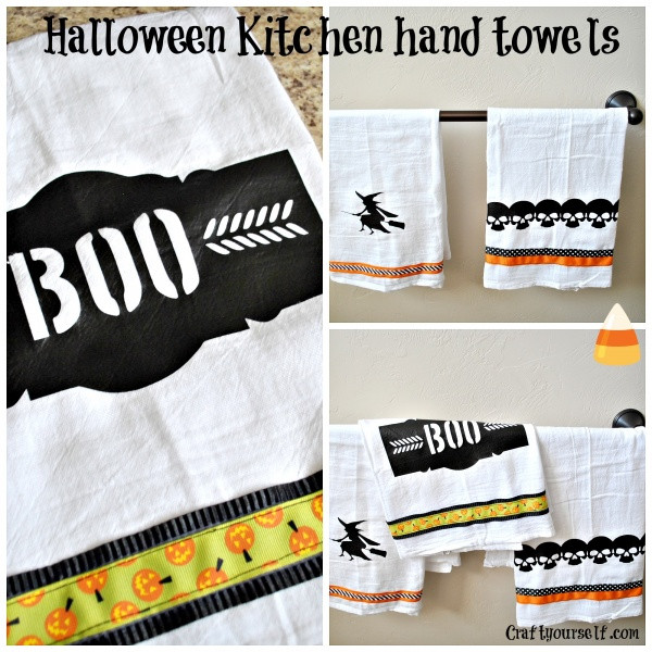 Halloween Kitchen Towels
 Halloween Kitchen hand towels Craft