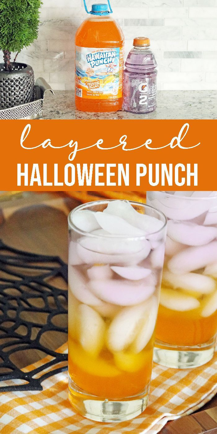 Halloween Punch For Kids-DIY
 Layered Halloween Punch An easy kid friendly drink recipe