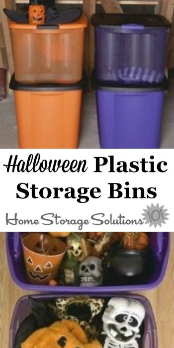 Halloween Storage Bins
 Halloween Plastic Storage Bins Store Your Halloween