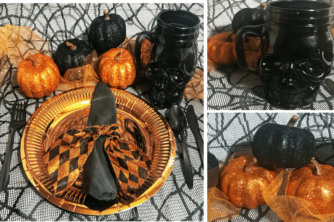 Halloween Table Ware
 Awesome Dollar Store Halloween Party Table Decorations