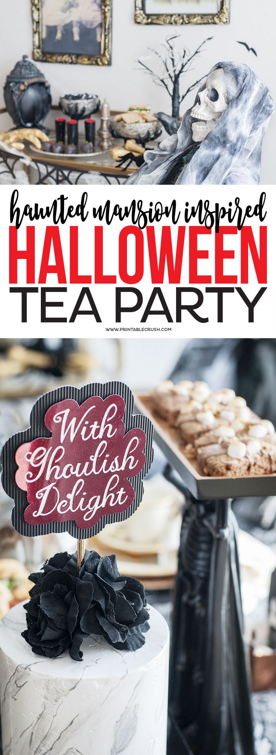 Halloween Tea Party Ideas
 Haunted Mansion Halloween Tea Party Ideas Printable Crush