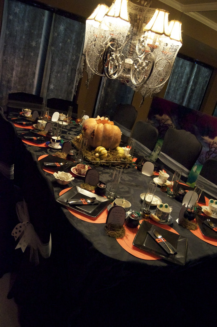 Halloween Tea Party Ideas
 Halloween Table spooky tea party Party Ideas