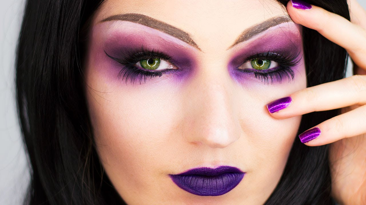 Halloween Witches Makeup Ideas
 Sorceress Purple Witch Halloween Makeup