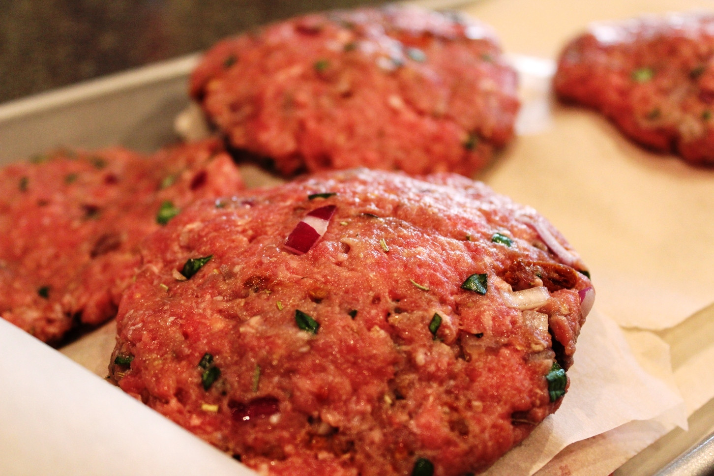 Hamburgers Grill Recipe
 Grilled Burgers with Basil and Sun dried Tomatoes A