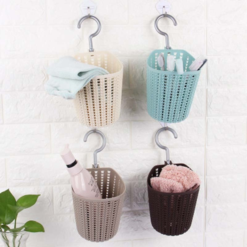 Hanging Baskets For Bathroom Storage
 Plastic Drain Hanging Basket Kitchen Bathroom Wall Storage