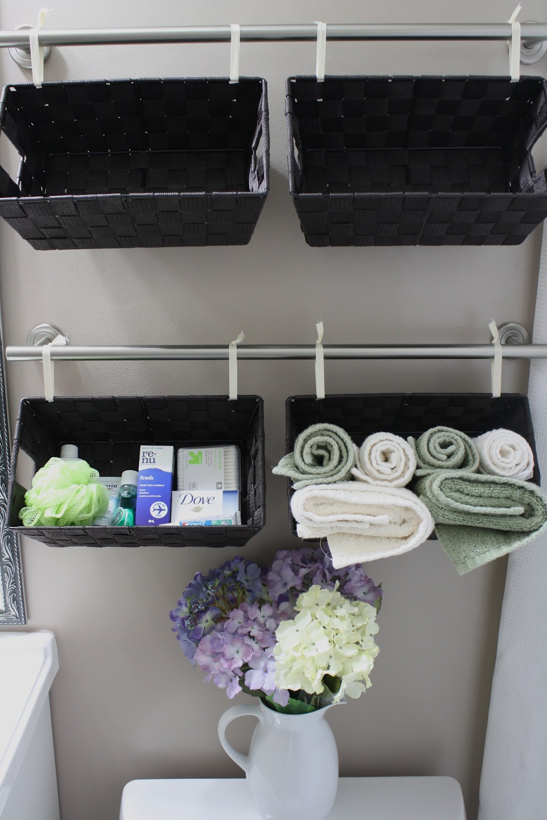 Hanging Baskets For Bathroom Storage
 Simply DIY 2 A Tisket A Tasket A Wall Full of Baskets