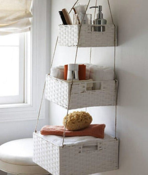 Hanging Baskets For Bathroom Storage
 30 Brilliant Bathroom Organization and Storage DIY