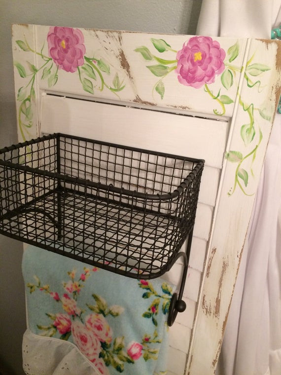 Hanging Baskets For Bathroom Storage
 Kitchen or bathroom wall storage hanging baskets with towel