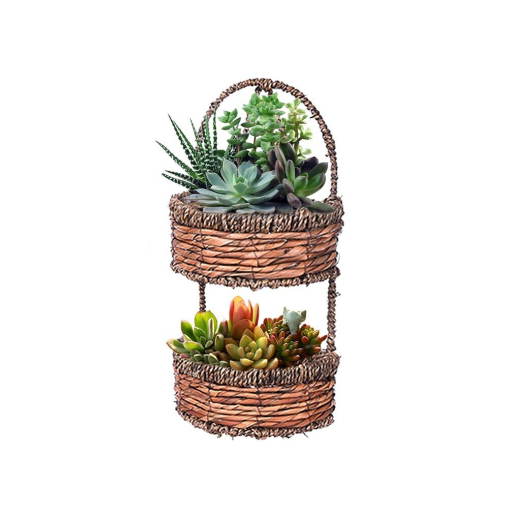 Hanging Baskets For Bathroom Storage
 Double Layers Wall Hanging Storage Rack Basket Bathroom
