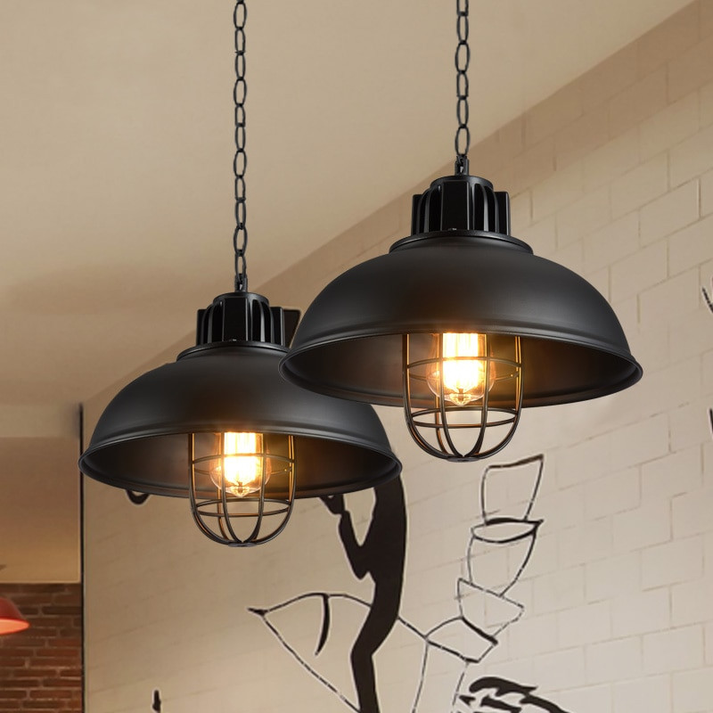 Hanging Kitchen Lighting Fixtures
 Retro Pendant Lights Industrial cage kerosene lamp