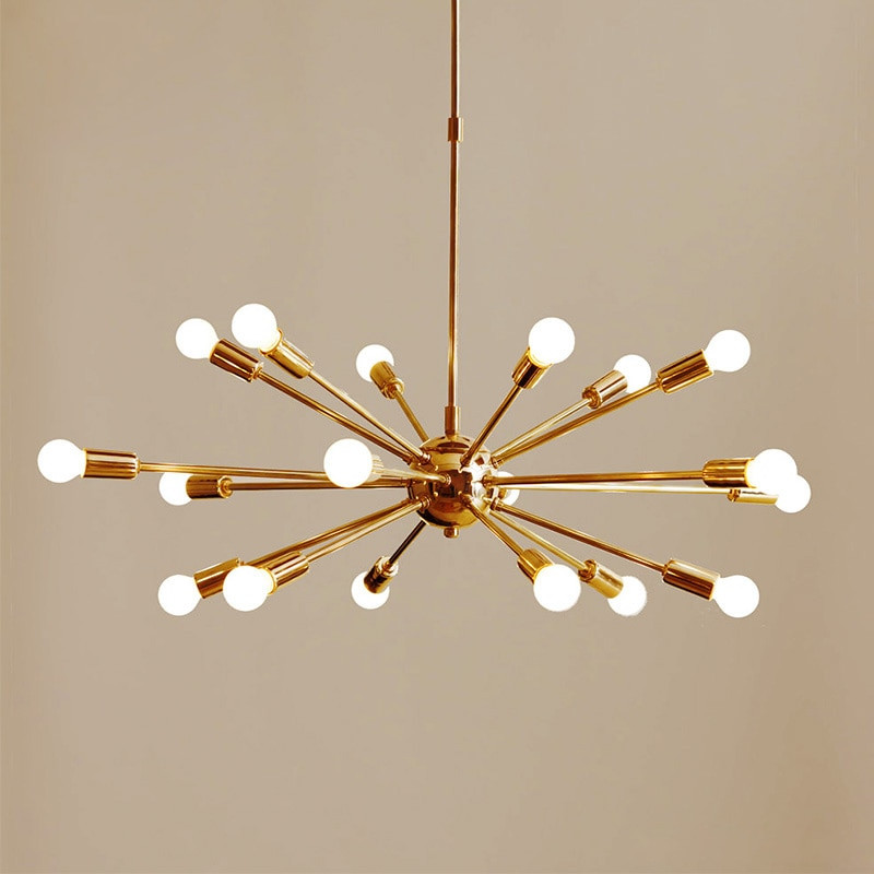 Hanging Lamp For Living Room
 Mid Century Brass Sputnik Chandelier 18 Arms Modern