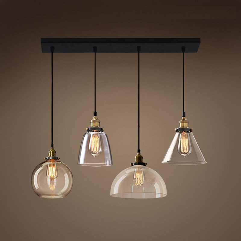 Hanging Lamps For Living Room
 LukLoy Retro Glass Pendant Lights LED Kitchen Lights LED