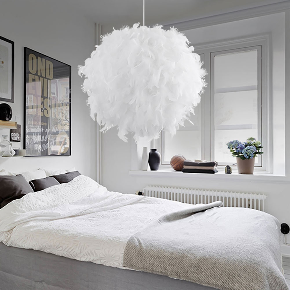 Hanging Lights For Bedroom
 Modern Pendant Light Romantic Dreamlike Feather Droplight