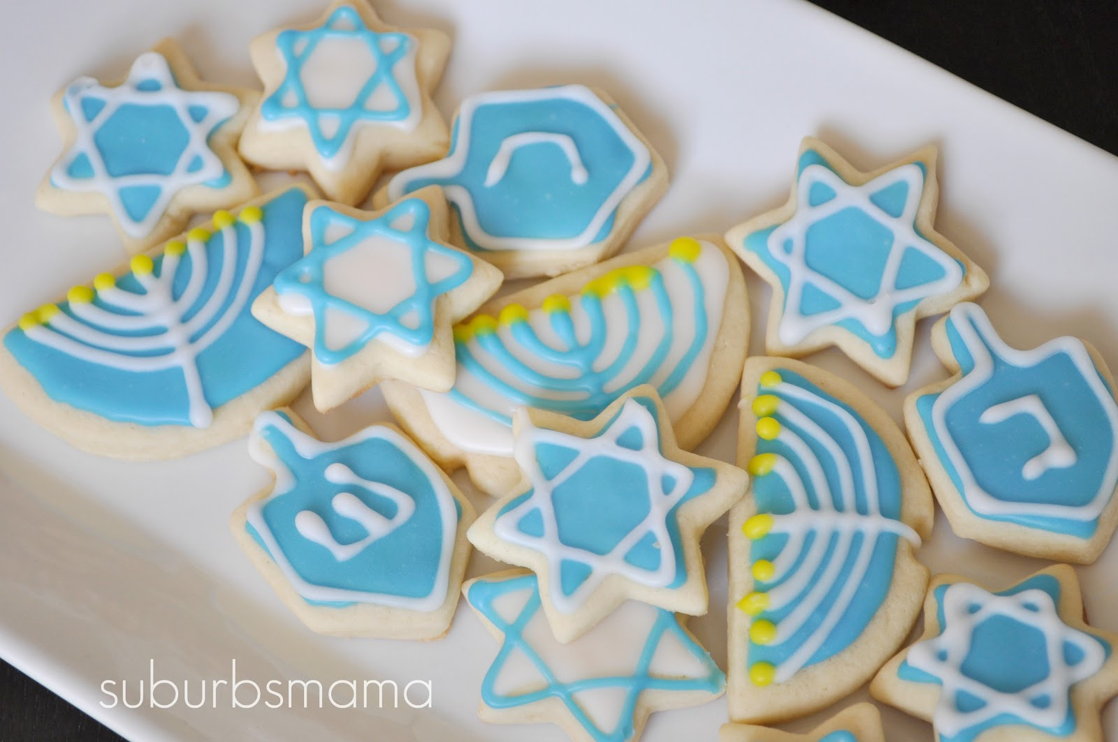 Hanukkah Sugar Cookies
 Suburbs Mama Iced Sugar Cookies