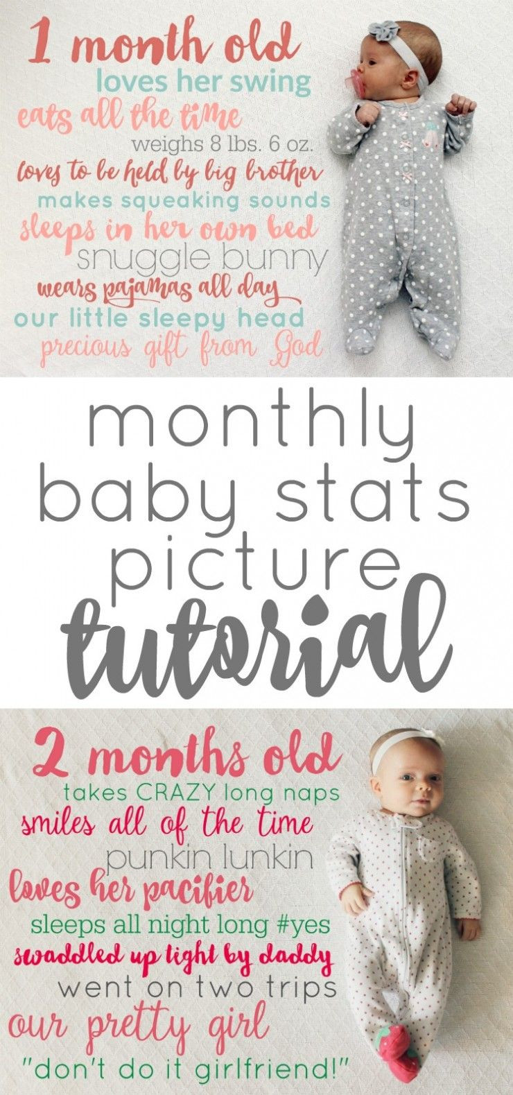 Happy 1 Month Old Baby Quotes
 Monthly Baby Stats Picture Tutorial