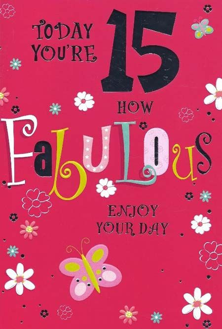 Happy 15th Birthday Quotes
 15th birthday Birthdays and Happy on Pinterest
