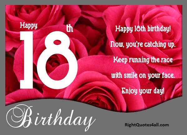 Happy 18th Birthday Wishes
 100 Best Happy 18th Birthday Wishes Quotes Status