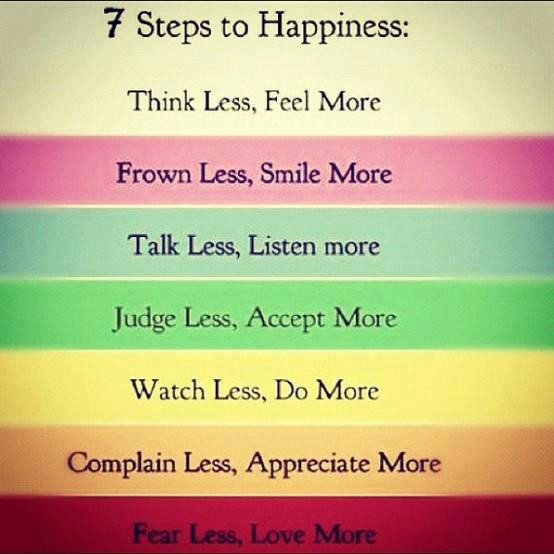 Happy And Positive Quotes
 life inspiration quotes Steps to happiness inspirational