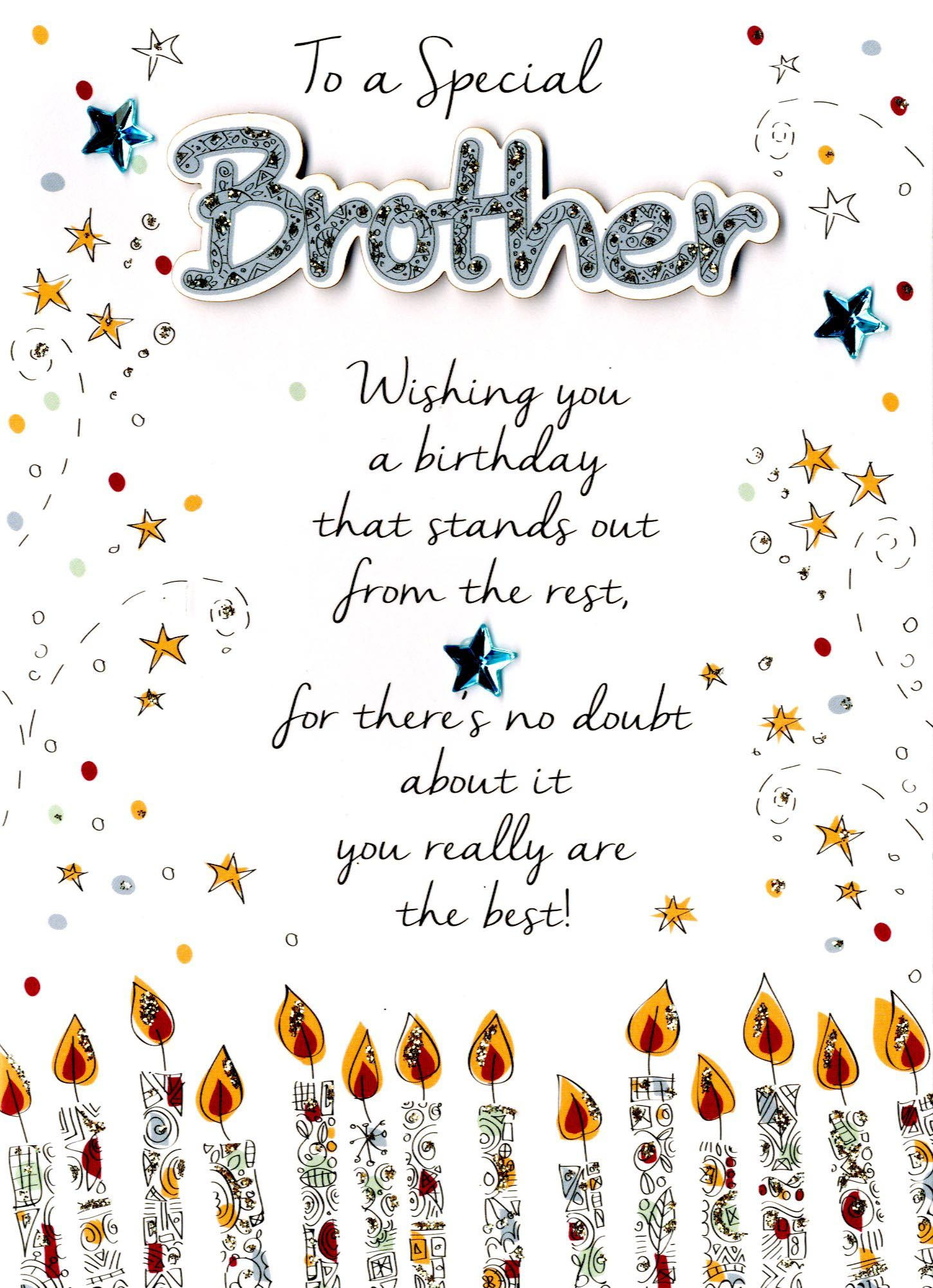 Happy Birthday Brother Wishes
 Special Brother Happy Birthday Greeting Card