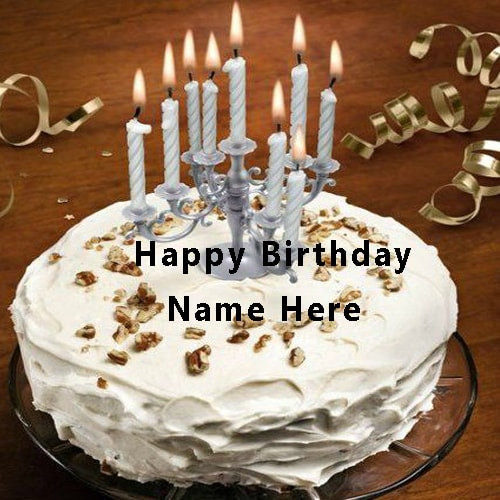 Happy Birthday Cake With Name Edit Write Name Happy Birthday Cake With Candle