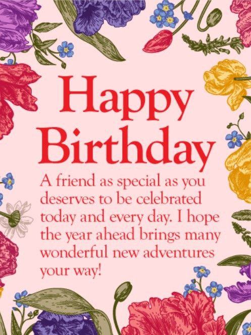 Happy Birthday Cards For A Friend
 50 Best Happy Birthday Greetings to a Friend Quotes Yard