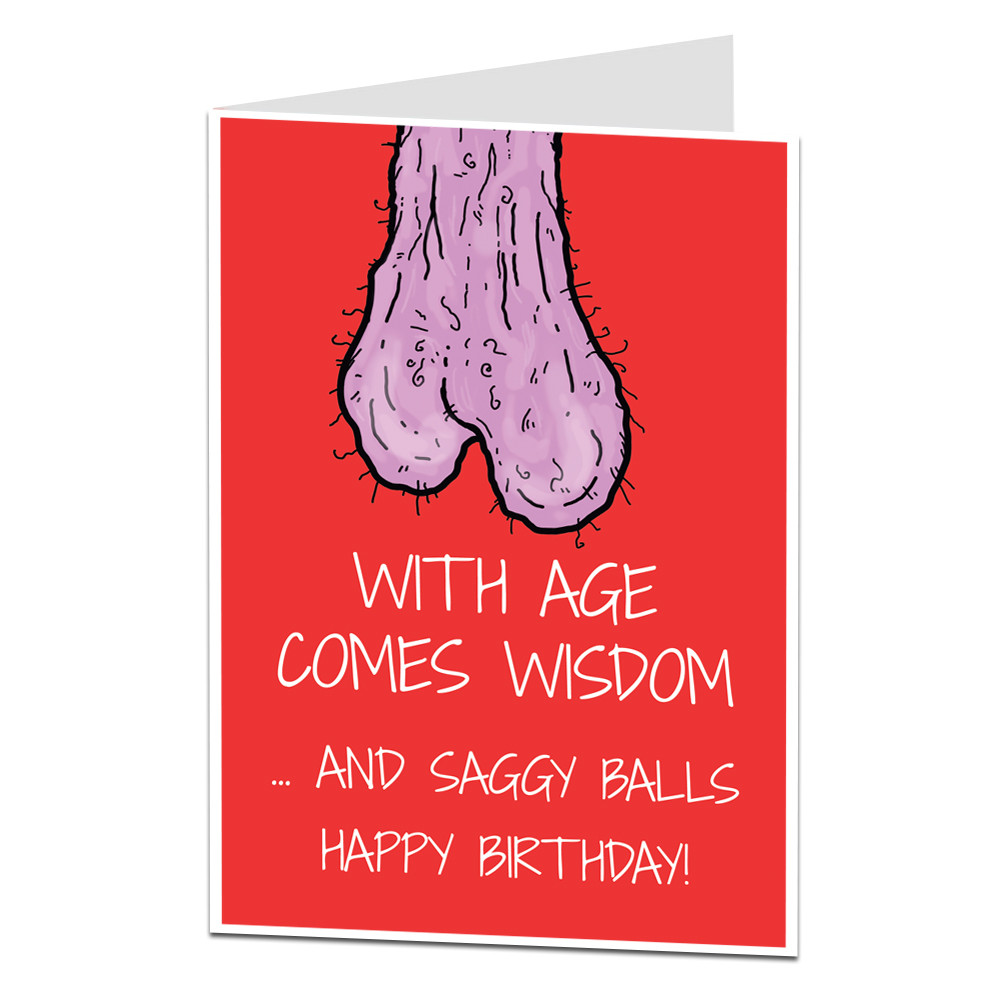 Happy Birthday Cards For Him Funny
 Funny Rude Birthday Card For Men Him 40th 50th 60th