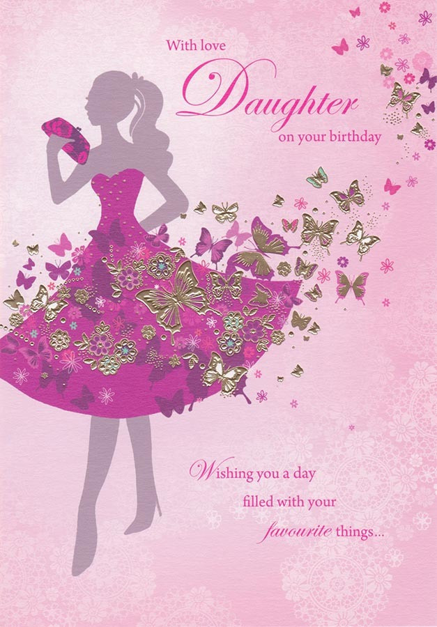 Happy Birthday Daughter Cards
 Daughter Birthday Card Silhouette Sara Miller CardSpark